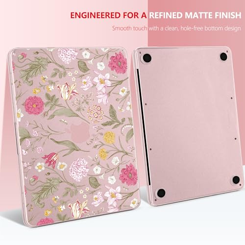for MacBook Neo 13 inch Case 2026 (Model A3404), Artistic Flower Pattern Ultra Slim Frosted Matte Hard Shell, Anti-Scratch & Fingerprint Resistant Cover - Classic Flowers - color: Classic Flowers