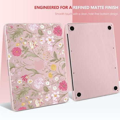 for MacBook Neo 13 inch Case 2026 (Model A3404), Artistic Flower Pattern Ultra Slim Frosted Matte Hard Shell, Anti-Scratch & Fingerprint Resistant Cover - Classic Flowers - color: Classic Flowers