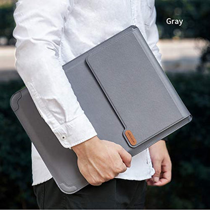 Nillkin Laptop Sleeve 13 inch (3-in-1), MacBook Sleeve with Adjustable Stand & Mouse Pad, 2 Stand Modes, 13 inch Laptop Case, Slim MacBook Accessories for Samsung/Surface/Chromebook/HP 12-14'', Gray - color: Gray