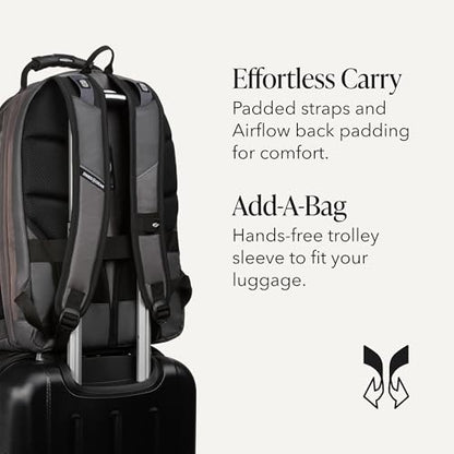 SWISSGEAR 1900 ScanSmart Laptop Backpack, Fits Most 17-Inch Laptops, TSA-Friendly Lay-Flat Design, RFID Protection, and Tablet Pocket, Black, 31L, 18.5-Inch - color: Sting Grey Ballistic