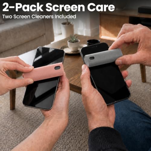 EVEO Car Screen Cleaner Spray and Wipe -2-in-1 iPad Accesories Laptop screen cleaner, New Car Essentials - Touchscreen Cleaner for tesla, Laptop, Computer, MacBook and More - 2 Pack (Grey & Rose Gold) - color: Grey & Rose Gold