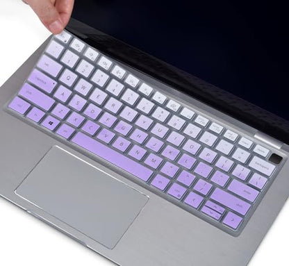 Keyboard Cover Skin for Dell Latitude 3440 5440 5430 5431 5420 14", Latitude 14" 7440 7430 7420 7410, Latitude 14" 9420 9430, Dell Latitude 9520 9510 7520 15.6" 2023 2022 Laptop,Ombre Purple - color: Ombre Purple