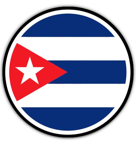Cuba Flag - 8" Vinyl Sticker - for Car Laptop I-Pad - Waterproof Decal - size: 8"