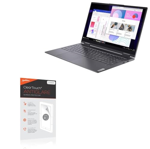 BoxWave Screen Protector Compatible with EYY 2 in 1 Laptop Computer Model Yoga 3200U (15.6 in) - ClearTouch Anti-Glare (2-Pack), Anti-Fingerprint Matte Film Skin