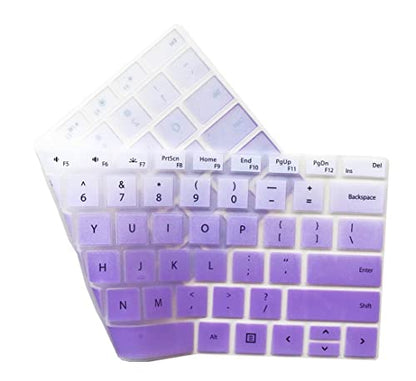 Silicone Keyboard Protective Skin Cover Compatible with 2019 Microsoft Surface Pro 7, 2016-2018 Surface Pro 4 / Pro 5 / Pro 6 (Purple Ombre) - color: Purple Ombre 3, size: Compatible with Surface Pro 4 5 6 7