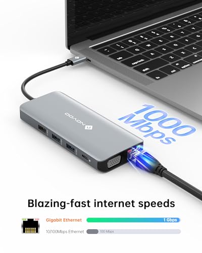 USB C Docking Station Dual HDMI Adapter, 11 in 1 Multi Display Docking Station Dual Monitor with 2 HDMI, VGA, 100W PD, 4 USB, USB C Hub Multiport Dongle Compatible with MacBook/Dell/HP/Lenovo Laptops - style: 11-in-1
