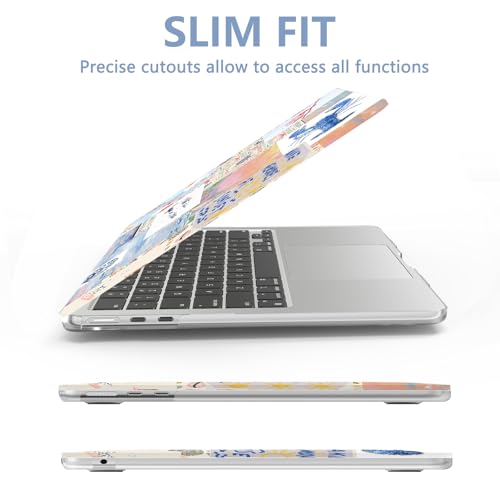 AKIT for MacBook Air 13 inch Case M5 M4 M3 M2 2026-2022, Blue Lobster | A3449 A3240 A3113 A2681,Funny Unique Pattern Hard Shell Laptop Case+Screen Protector+Keyboard Cover for MacBook Air 13.6 inch - color: Blue Lobster