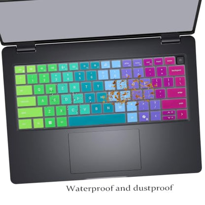 Keyboard Cover for 2026 2025 Dell Pro 14 PC14250/14255-Rainbow | Pro 14 Plus PB14250/14255,Pro 14 Max MC14250/14255 14'' (NOT FIT Dell Pro Max 14 Premium & Education/Rugged/Essential 14) - color: Rainbow