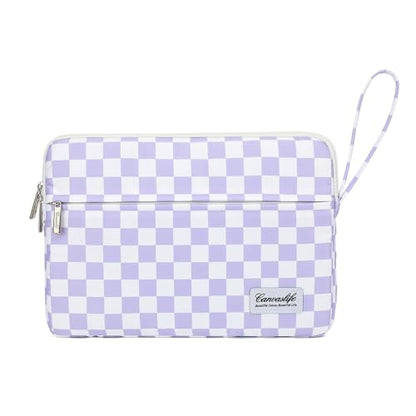 canvaslife 13.3-inch Notebook Computer, Shockproof, Waterproof and Protective Travel Notebook Computer case, Suitable for 13-13.3-inch Notebook Computer Cases (Purple Checker) - color: Purple Checker, size: 13 inch/13.3 inch