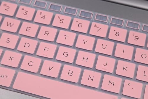 First-Row Backlight Keyboard Skin Compatible for 2026 HP EliteBook 8/6 G1i G1q G1a G1aN G1ah 14 inch & ProBook 4 G1i G1q G1a 14", EliteBook 640 G11 14” (NOT for EliteBook Ultra G1q/G1i 14") (Pink) - color: Pink