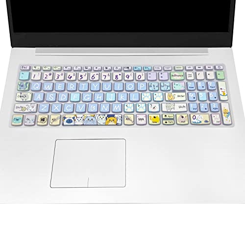 Keyboard Cover for Lenovo IdeaPad 320 330 330s 340s 520 720s 130 S145 L340 S340 15.6" 17.3"/ IdeaPad 3/Yoga C740 C940 15.6"/ ThinkBook 15/Lenovo-A12'' (Cute Cat) - color: Cute Cat