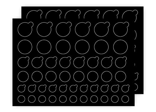 TINGYI Webcam/Camera Covers Privacy Stickers for Lens Privacy Protection- 3 Sizes 2 Styles - 100 Black Ultra Glossy Privacy Stickers -Removable and Reusable Laptop's Webcam Sticker
