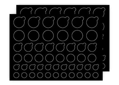 TINGYI Webcam/Camera Covers Privacy Stickers for Lens Privacy Protection- 3 Sizes 2 Styles - 100 Black Ultra Glossy Privacy Stickers -Removable and Reusable Laptop's Webcam Sticker