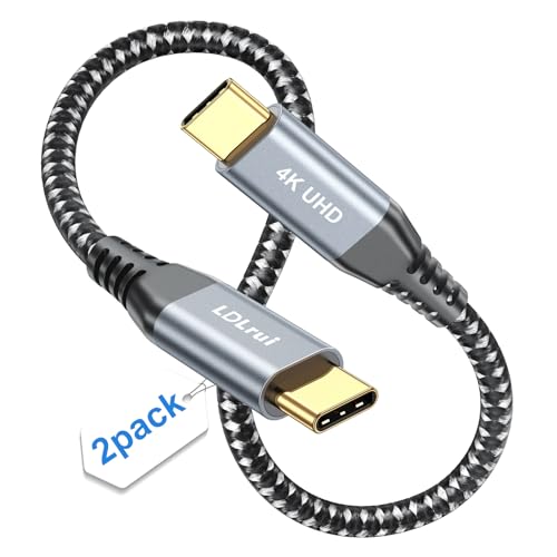USB C Cable, [1FT, 2Pack] 20Gbps Data Transfer, 100W PD Charging, 4K Video Output, USB 3.2 Gen 2x2 Cable Compatible with Thunderbolt 3 for Samsung T9/T7 SSD, iPhone 16/15, iPad Pro, USB-C Monitor - size: 1FT+1FT, style: Straight Type C