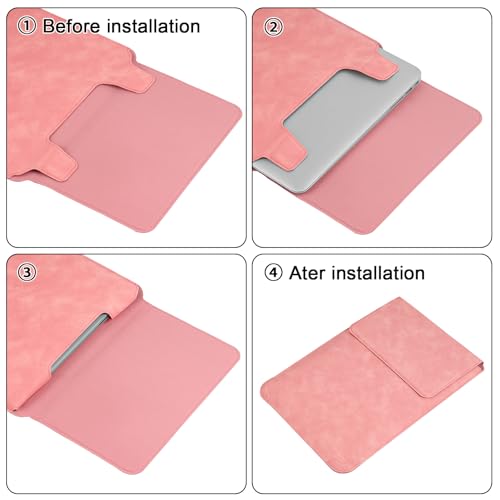HoYiXi 15.6 16 Inch Laptop Sleeve Case with Stand Feature for MacBook Pro 16 2025 & 2021,ASUS Vivobook 15/MacBook Pro 15/Surface 3/Matebook D15/Galaxy Book Flex,15-16'' Laptop Cover,Rose Red - color: Rose Red, size: 15-16'' laptop