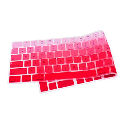 Ultra Thin Silicone Full Size Wireless Numeric Keyboard Cover Skin for Mac 2017 Magic Keyboard with Numeric Keypad MQ052LL/A A1843 US Layout,Ombre Red - color: Ombre Red