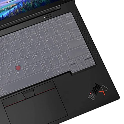 Keyboard Cover for Lenovo ThinkPad T14 T14s L14 P14 (Gen 3/4/5), Thinkpad x1 Carbon Gen 11/10, Thinkpad E14 Gen 6/5, ThinkPad X1 Yoga Gen 8/7, Thinkpad 14 Inch Laptop Keyboard Skin-Clear - color: Clear