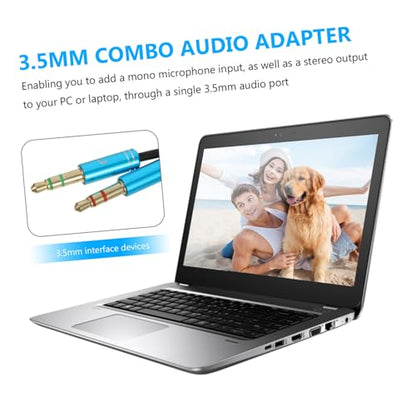 Gatuida 2pcs Y Splitter Cable Audio Extension Cord with Dual Male Headset Jack Adapter for Laptop Microphone Karaoke Live Streaming Lightweight