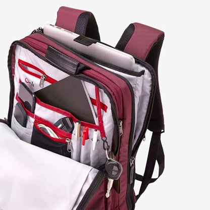Trilogy Modular System I Modular 4-wheel spinner carry-on, with two zip-off bags! All 3 are Expandable! You get 3 bags in 1! Mix and match; take apart to fit crowded airplane spaces (Zinfandel) - color: Red