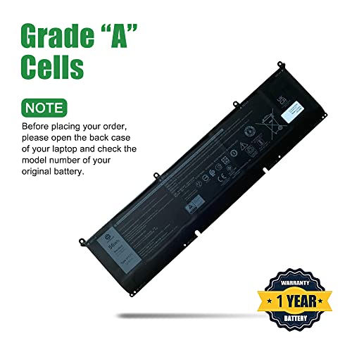 8FCTC Laptop Battery Replacement for Dell G15 5510 5511 5515 5520 5521 5525 G7 7500 Precision 5550 5560 Inspiron 7510 7610 Series Notebook 0DVG8M DVG8M 0P8P1P P8P1P Black 11.4V 56Wh 4650mAh - size: 13.4*5.5*1.2inch 8FCTC