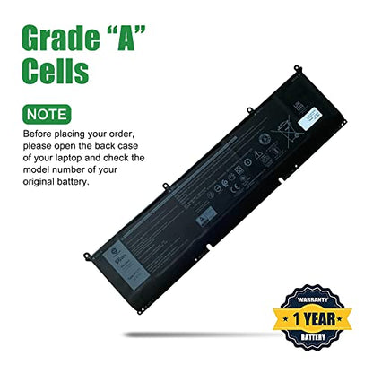 8FCTC Laptop Battery Replacement for Dell G15 5510 5511 5515 5520 5521 5525 G7 7500 Precision 5550 5560 Inspiron 7510 7610 Series Notebook 0DVG8M DVG8M 0P8P1P P8P1P Black 11.4V 56Wh 4650mAh - size: 13.4*5.5*1.2inch 8FCTC