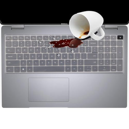 Keyboard Cover for Dell Latitude 3540 3550 5520 55215530 5531 5540 5550 & Precision 3590 3591 3580 3581 3560 3570 3561 3571 Laptop, Dell Latitude 15.6 inch 2025 2024 2023 2022 Keyboard Skin-Clear - color: Clear