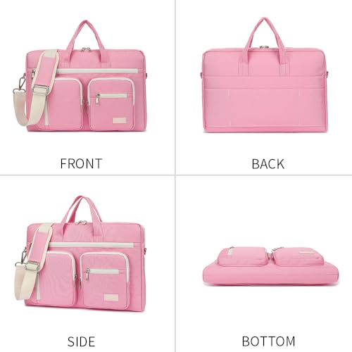 15-15.6 inch Laptop Shoulder Bag, for MacBook Pro 16, Hp Lenovo Dell 14 inch Waterproof Messenger Bag Case Sleeve (pink) - color: Pink, size: 15 inch/15.6 inch