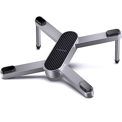 YICOSUN New Concept Laptop Stand - Adjustable Ergonomic Aluminum Riser for MacBook Pro/Air up to 15.6” - Foldable & Portable Computer Stand for Desk, Students, Office, Travel, Gaming - Silver - color: Silver