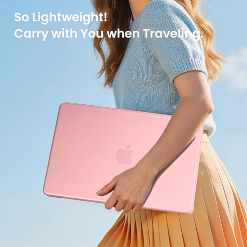 BlueSwan for MacBook Neo Case 13 inch 2026 Release A18 Pro Chip Model A3404 | 100% Match Official Color, Scratch Resistant, Easy to Snap on, Travel Essential, Back to School Gifts - color: Blush Clear