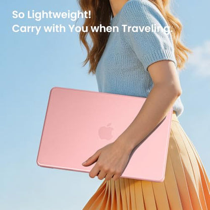 BlueSwan for MacBook Neo Case 13 inch 2026 Release A18 Pro Chip Model A3404 | 100% Match Official Color, Scratch Resistant, Easy to Snap on, Travel Essential, Back to School Gifts - color: Blush Clear