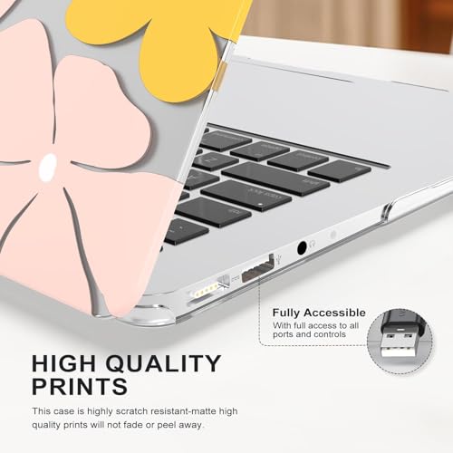 iCasso Compatible with MacBook Air 13 inch Case (Release 2010-2017 Older Version), Hard Shell Plastic Protective Case & Keyboard Cover Only for MacBook Air 13 Model A1369/A1466, Colorful Flower - color: ColorfulFlower-a