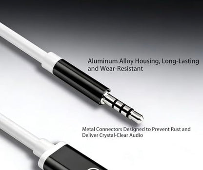 3.5mm Male to USB-C Female Audio Adapter, USB C to Auxiliary Audio Dongle, Headphone Jack Auxiliary Adapter Compatible with MP3s, Tablets, CD Players, Laptops, Headphones and Smartphones (11.5CM)