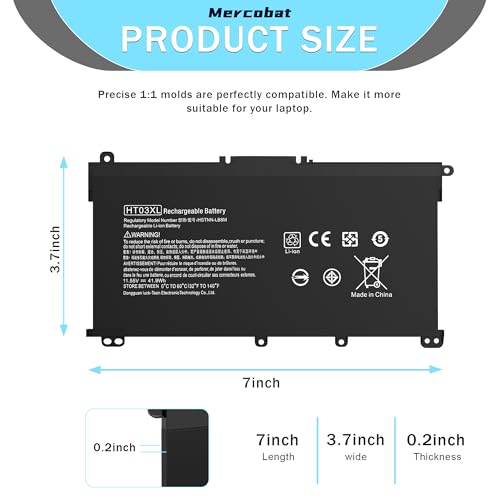 Battery Replacement for HP HT03XL L11119-855 Pavilion 15 15-DA 15-DB 15-CS 15-DW 15-DY 17-by 17-CA 14-CE 14-CF 14-DF Series 15-CW1XXX 15-DB0004DX 15-DA0014DX HSTNN-UB7J HSTNN-DB8R HT03041XL