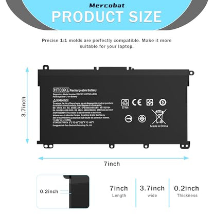 Battery Replacement for HP HT03XL L11119-855 Pavilion 15 15-DA 15-DB 15-CS 15-DW 15-DY 17-by 17-CA 14-CE 14-CF 14-DF Series 15-CW1XXX 15-DB0004DX 15-DA0014DX HSTNN-UB7J HSTNN-DB8R HT03041XL