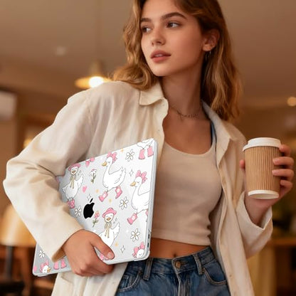 May Chen Compatible with MacBook Air 13 inch Case 2022 2021, 2020-2018 Release Model: M1 A2337 A2179 A1932, Plastic Hard Shell Case Cover for Mabook Air 13 inch with Retina Dispaly, Cute Goose Spring - color: Cute Goose Spring