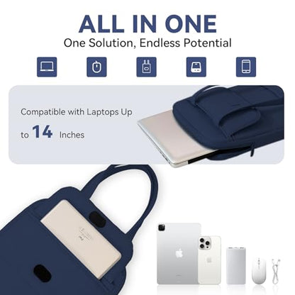 Puffy Laptop Sleeve for MacBook Pro/Air M4/M3/M2/M1 (2024-2019), iPad Pro/Air/Mini - color: Navy Blue