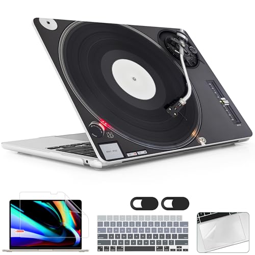 for 2026 MacBook Air 13-inch Laptop Case M5 2026 M4 2025 M3 2024 M2 2022 Release Model A3449 A3240 A3113 A2681, Hard Shell Cover for MacBook Air 13.6 inch, DJ Turntable - color: DJ Turntable