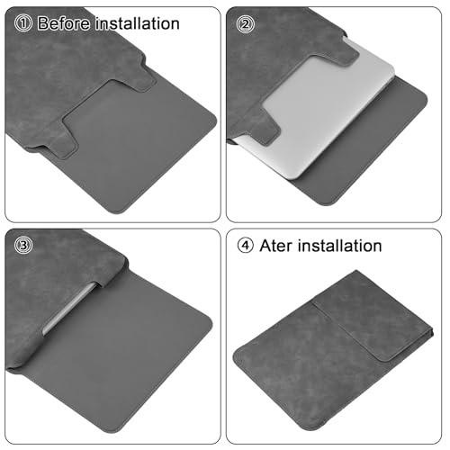 HoYiXi 14 Inch Laptop Sleeve Case with Stand Feature for Mac Book Pro 14 2021/ASUS Vivobook 14/HP Pavilion X360/IdeaPad 14/Dell HP ASUS Acer Huawei Matebook 14'',Compatible 13.3-14'' PC,Dark Gray - color: Dark Gray, size: 13.6-14'' laptop