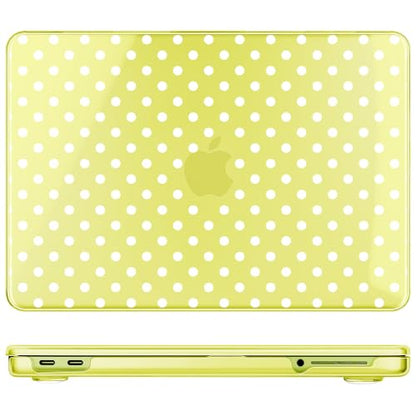May Chen Compatible with MacBook Neo 13 inch Case 2026 Model A3404, Plastic Hard Shell,Keyboard Cover,Screen Protector,Dust Plug, for MacBook Neo 13" with A18 Pro Chip, Citrus Polka dot - color: Citrus Polka dot