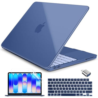 Batianda CrystalAir Case for MacBook Neo 13 Inch 2026, Crystal Indigo | 4-in-1 Bundle Ultra Clear Slim Hard Shell, Lightweight Everyday Protection for MacBook Neo 13 Inch 2026 Model A3404 - color: Crystal Indigo