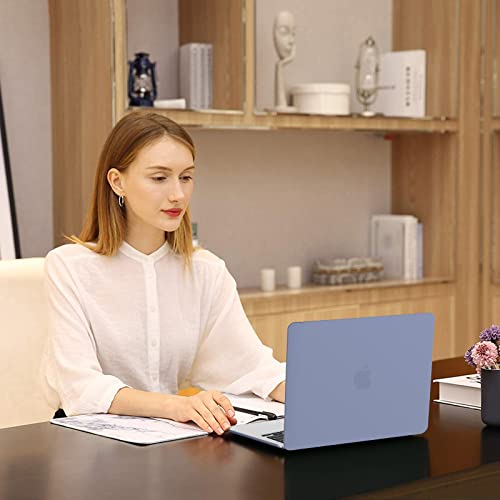 MOSISO Compatible with MacBook Air 13 inch Case M5 2026 M4 M3 M2 2025-2022 | A3449 A3240 A3113 A2681, Hard Shell&Keyboard Cover&Screen Film&Pouch for MacBook Air 13.6 inch Case, Lavender Gray - color: Lavender Gray