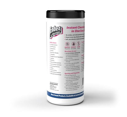 Endust For Electronics Screen Cleaner Wipes, Electronics Surface Cleaning Wipes, For Tablet, E-Reader, Computer Monitor, Laptop, Phone, TV, GPS, Pre-Moistened, Alcohol & Ammonia Free, 70 Count (12596) - size: 70 Count (Pack of 1)