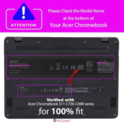 mCover Hard Case Only Compatible for 2023-2024 11.6" Acer Chromebook 511 C736 Series Clamshell Laptop Computers (NOT Compatible with Any Other Acer Models) - Orange - color: Orange
