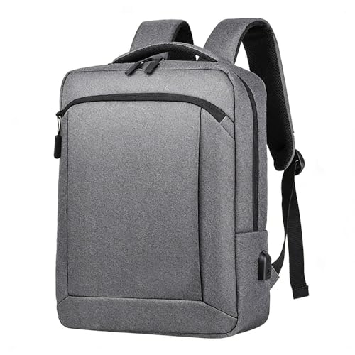 LINGYUE Waterproof Business Laptop Backpack With USB Charging Port, Durable Travel For Men & Women, Anti-Scratch Computer Bag Fits 15.6 Inch Notebook For Work, School(Dark Gray,Air Cushion)