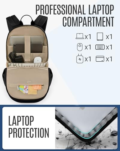 Travel Backpack for Women, 15.6 Inch, Black | Laptop Backpack, USB Charging Hole, Water Resistant, Large Capacity, College Bookbag - color: Black, size: 15.6 Inch without Wheels