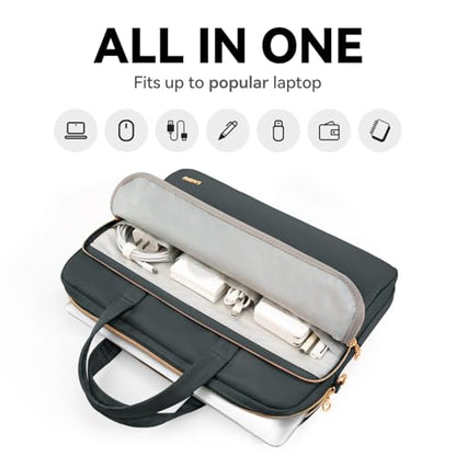 Laptop Case Bag Women Men Computer Sleeve Compatible with MacBook/Dell/HP/Acer/ASUS, Waterproof Shoulder Carrying Briefcase, Grey, 17-17.3 Inch - color: Heather Grey, size: 17.3 inch
