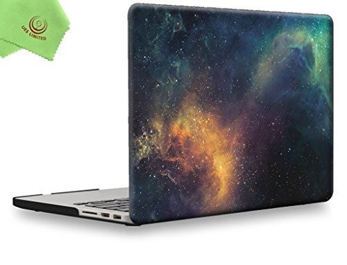 UESWILL Galaxy Pattern Hard Shell Case Compatible with MacBook Pro 13 inch with Retina Display No CD-ROM (Model A1502/A1425, Early 2015/2014/2013/Late 2012), Nebula/Green - color: Pattern: Nebula/Green, size: MacBook Pro 13" Retina A1502/A1425