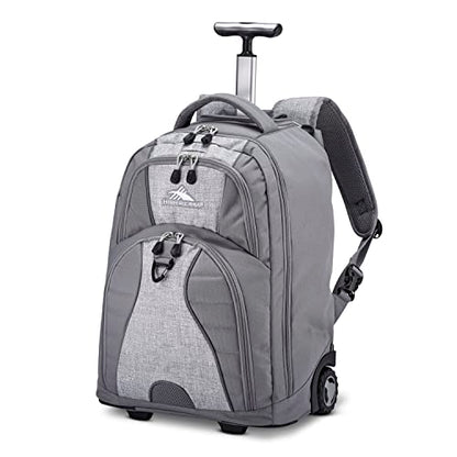 High Sierra Freewheel Wheeled Laptop Backpack, Silver Heather, 20.5 x 13.5 x 8-Inch - color: Silver Heather
