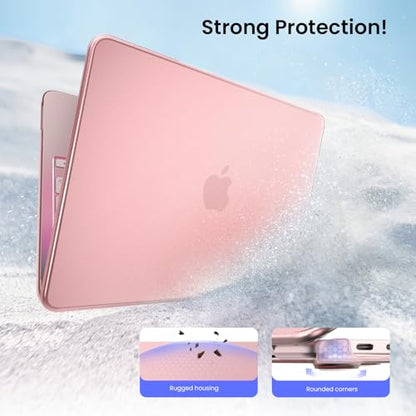 BlueSwan for MacBook Neo Case 13 inch 2026 Release A18 Pro Chip Model A3404 | 100% Match Official Color, Scratch Resistant, Easy to Snap on, Travel Essential, Back to School Gifts - color: Blush Clear