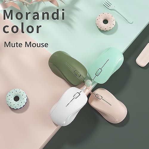 USB Silent Wired Computer Mouse with Easy Click for Office and Home, 1200DPI, Premium and Portable, Compatible with Windows PC, Laptop, Desktop, Notebook (White) - color: White